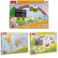 Funskool Play & Learn World Map, Fruits & Vegetables, Animals & Their Babies  Educational Puzzles Set, 105, 32, 25 Pieces