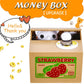 HmiL-U Cat Stealing Money Bank, Large Strawberry Piggy Bank, Cardboard, Model 8803, Automatic Coin Saver Gift for Kids