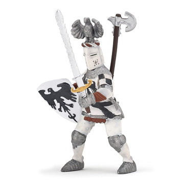 Papo -Hand-Painted - Figurine -Medieval-Fantasy -White Crested Knight -39785 - Collectible - For Children - Suitable For Boys And Girls - From 3 Years Old