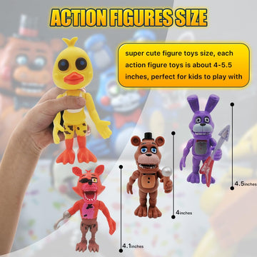 Minaso Action Figure Toy, 18 Pcs Game Figures Toys, Movable Joints Toys Dolls, Collectible Figure Gifts For Kids And Cake Topper