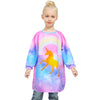Fiodrimy Kids Art Smock Unicorn Painting Artist Apron Waterproof Paint Smocks Girls Boys Long Sleeve With Pocket For Child 8-12 Years, Medium