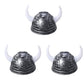 Amosfun Viking Helmet Hat - 3pcs Middle Ages Medieval Viking Age Horned Helmet Costume Party Accessory Ox Horns Hat - Black, Pla