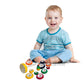 Quasar Wooden Rainbow 10 Colorful Teddy Stacking Rings Toy Handmade Eco Friendly Learning Development HandEye Coordination Deco