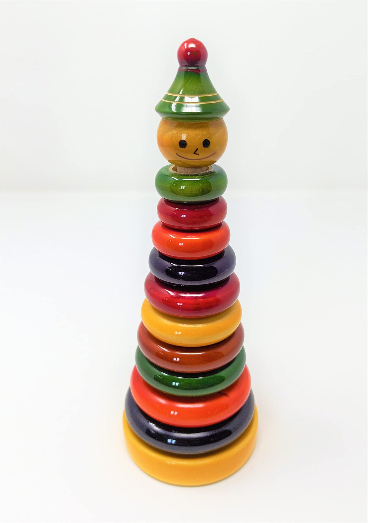 A&A Kreative Box Clown Stacker Set (Wooden) I Early Child Development I Shape & Colour Sorter I Fine Motor Skills I Sensory Lear