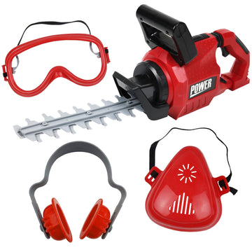 Teganplay Kids Hedge Trimmer | Toddler Landscaping Gardening Tools And Equipments | Includes Mask Safety Goggles And Earmuffs