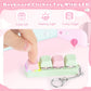 FunisFun Keyboard Fidget Toy - LED Light Keychain, Sensory Stress Relief, 4 in 1, Green Pink, Plastic