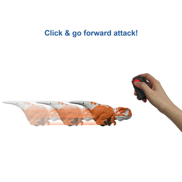 Mattel Jurassic World Toys Dominion Uncaged Click Tracker Atrociraptor Dinosaur Action Figure, Toy Gift With Interactive Motion And Sound, Clicker Control (Red)