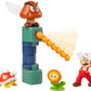 Nintendo Super Mario Lava Castle Diorama Play Set - Fire Mario, Spiny & Para Goomba - 2.5" Plastic Figure with Spinning Fireballs