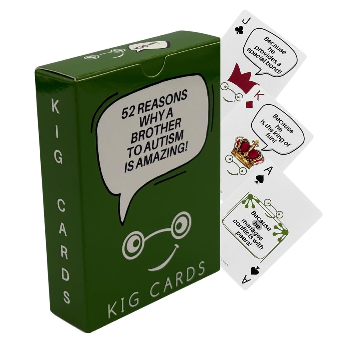 KIG CARDS Deck of Playing Cards - Honoring Incredible Autism Brothers - Ideal for Autism Awareness and Support for Brothers Who 