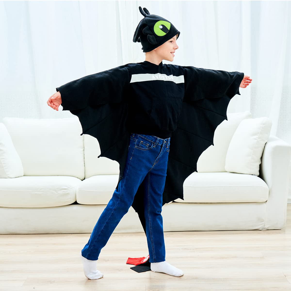 Kaguster Kids Cloak Dragon Cloak One-Piece Halloween Cosplay Costume