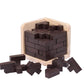 3D Wooden Brain Teaser Puzzle Cube Wooden Puzzles T-Shaped Jigsaw Logic Puzzle Game Puzzles Educational Toy for Kids and Adults 