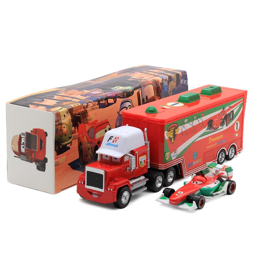 Svorufy Car 2 3 Toys, Truck And Car Set, Movie Car, Metal And Plastic Material, Children'S Christmas And Birthday Gifts (Frances