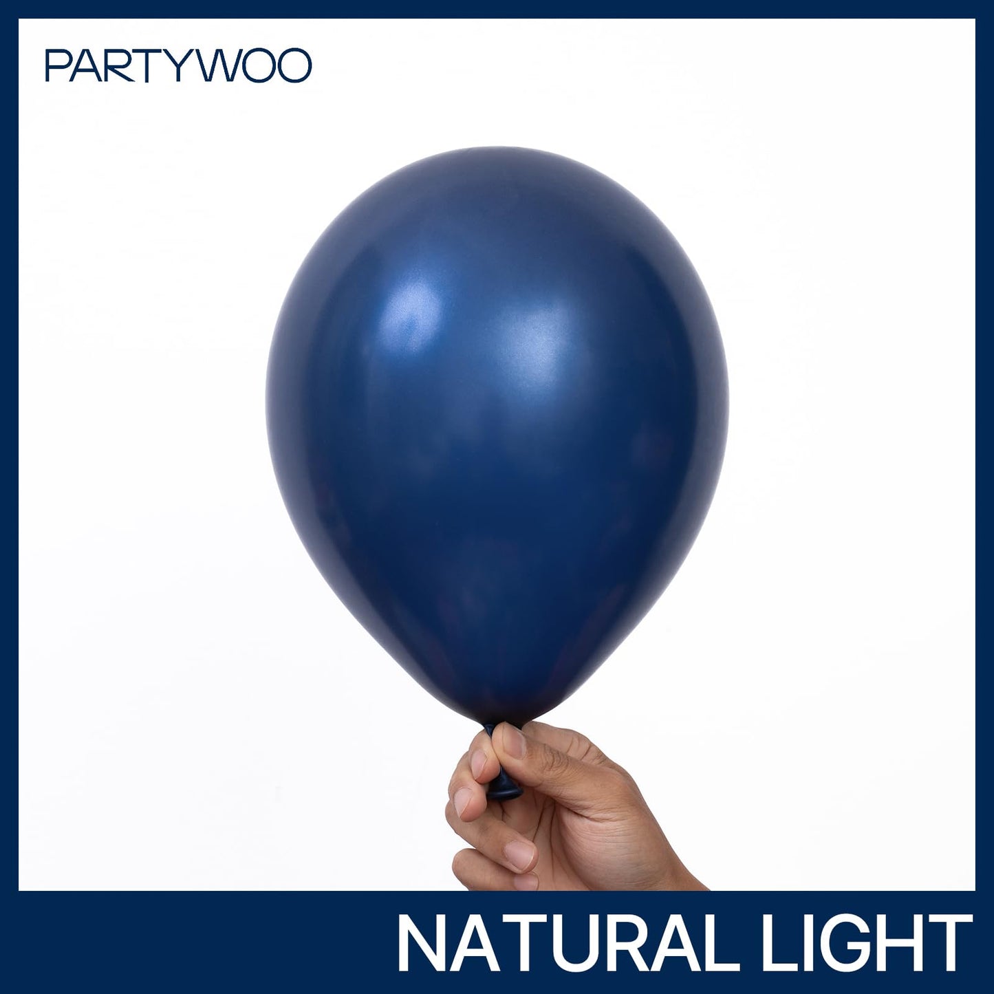 PartyWoo Navy Blue Balloons - 100 pcs in 5-18 Inch Sizes, Rubber Material, Perfect for Party Decorations and Balloon Garlands