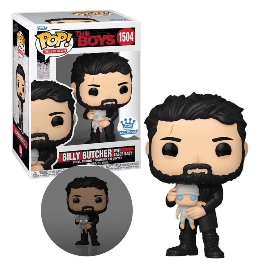 Funko Pop! Television Billy Butcher with Laser Baby Shop Exclusive 77018 Vinyl Figure - Red, White, and Black, Standard Size