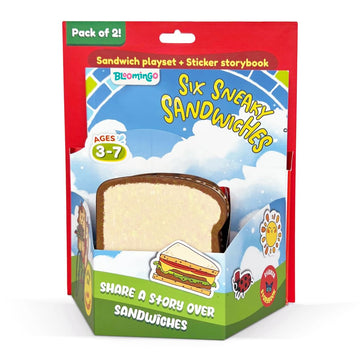 Bloomingo Pretend Play Kitsix Sneaky Sandwiches: Fun Sandwich Making Set For Kids; Make Your Own Sandwiches & Complete The Story