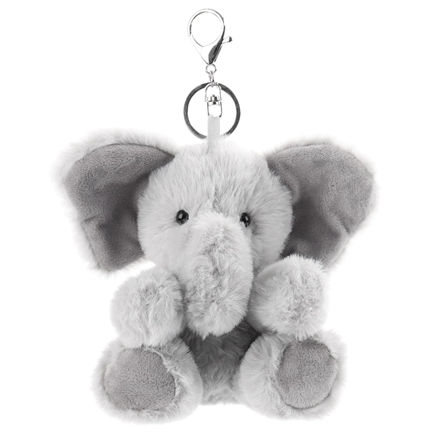 Apricot Lamb Cute Toys Plush Gray Elephant Stuffed Animal Soft Keychain For Kids Bag, Purse, Backpack, Handbag (6 Inches)