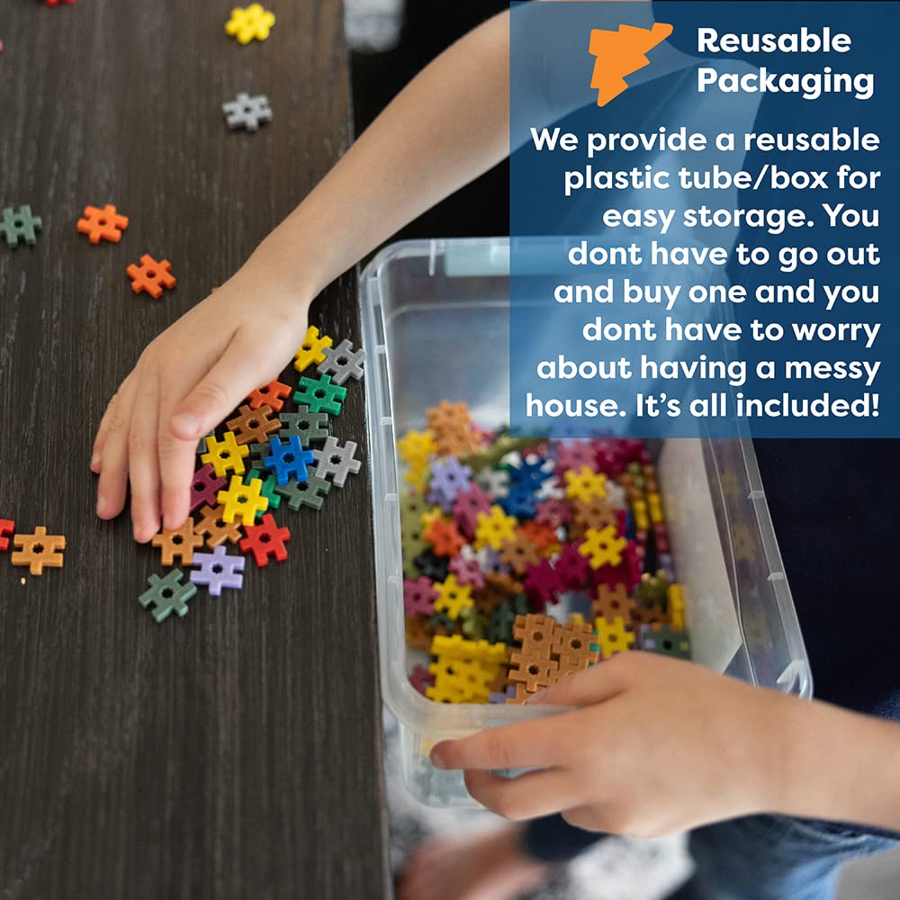 Incredibly Interconnectable Toys Kadu 680Pc Rainbow Classic Set - Stem/Steam Building + Construction Toy, For Open + Imaginative Play - Ages 5+