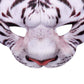 Aiffort Tiger Half Face Mask - Halloween Animal Cosplay Mask For Masquerade Party Costume And Props (White Tiger)