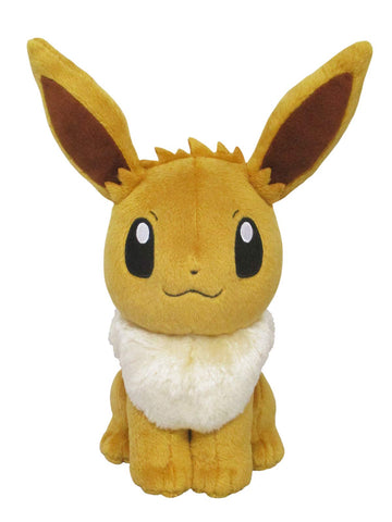 Sanei Pokemon All Star Series Eevee Stuffed Plush, 8', Brown (Pp07)