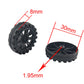 Eudax 300 Pcs 30Mmx8Mm Plastic Roll 2Mm Dia Shaft Toys Wheel And 2Mmx100Mm Stem Shaft Round Rod Axles For Diy Toy Rc Car Truck Boat Helicopter Model Part Building Projects (Black)