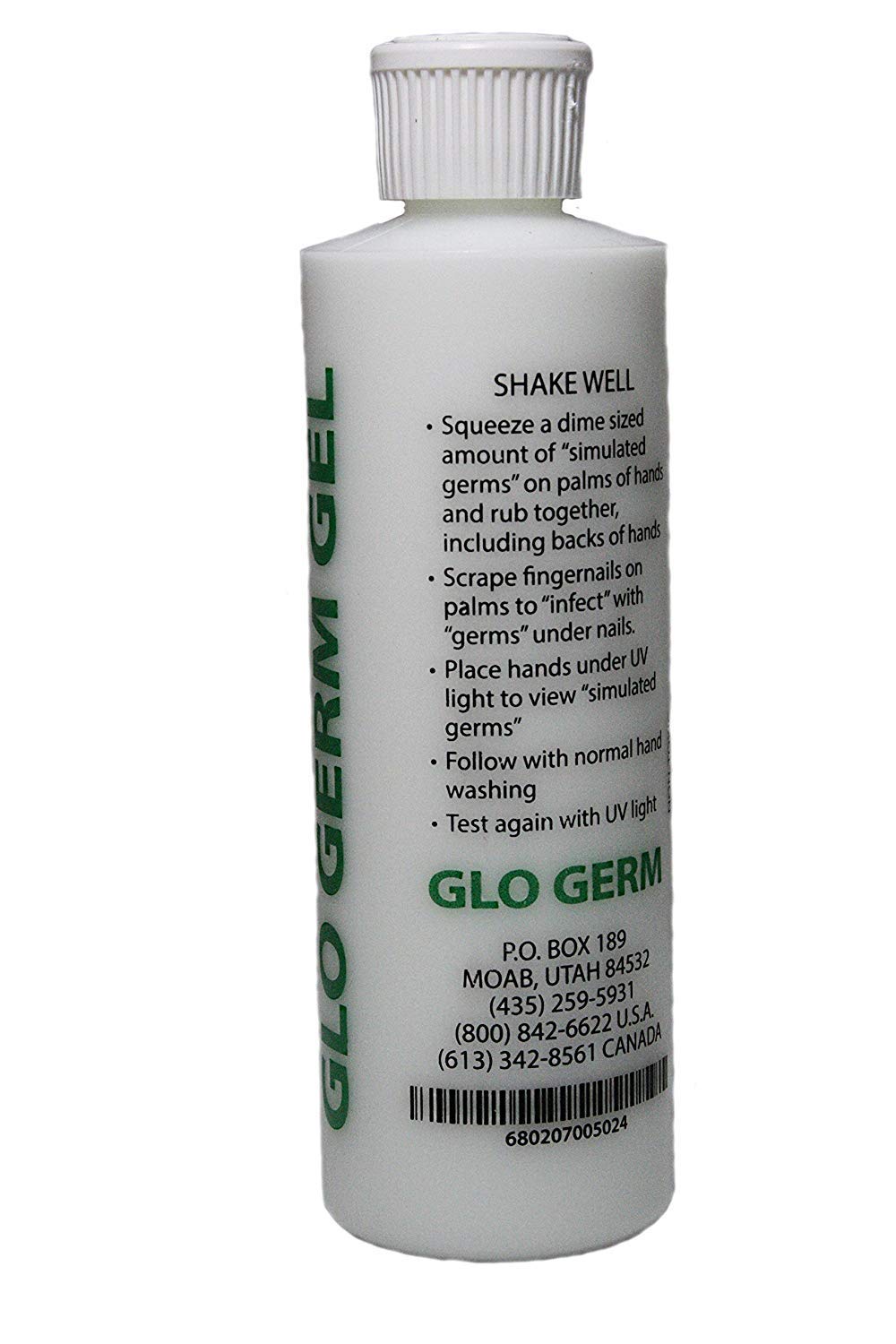 GLO GERM Gel Lotion - 8 oz Two Pack - Promotes Hand Washing & Aseptic Techniques - Model GGG9O