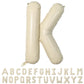 40 Inch Cream Letter Balloons, Large K Letter Balloons Foil Helium Balloons, Mylar Big Single Alphabet K Balloons, Cream Balloon