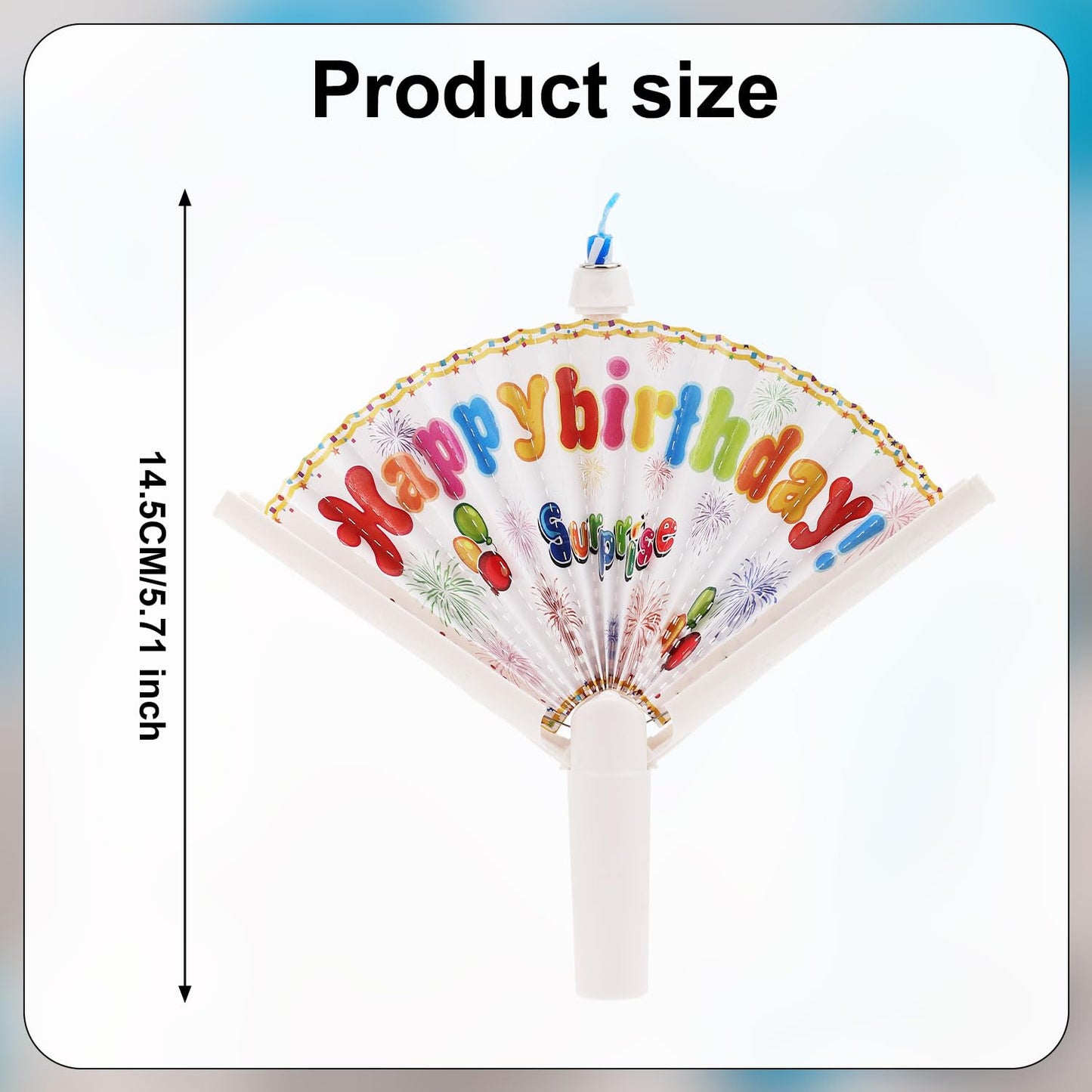 2pcs Novelty Fan Birthday Candle, Pop-up Surprise Clown Birthday Candles Funny Cake Topper Candle Trick Candles Creative Happy B