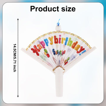 2pcs Novelty Fan Birthday Candle, Pop-up Surprise Clown Birthday Candles Funny Cake Topper Candle Trick Candles Creative Happy B