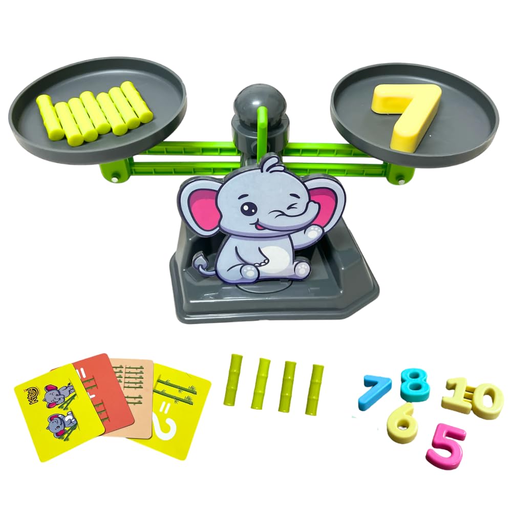 Toyscape Weigh N Play Elephant | Math Balancing Educational Board Game| Learn Practical Maths | Educational Toy with Weights for