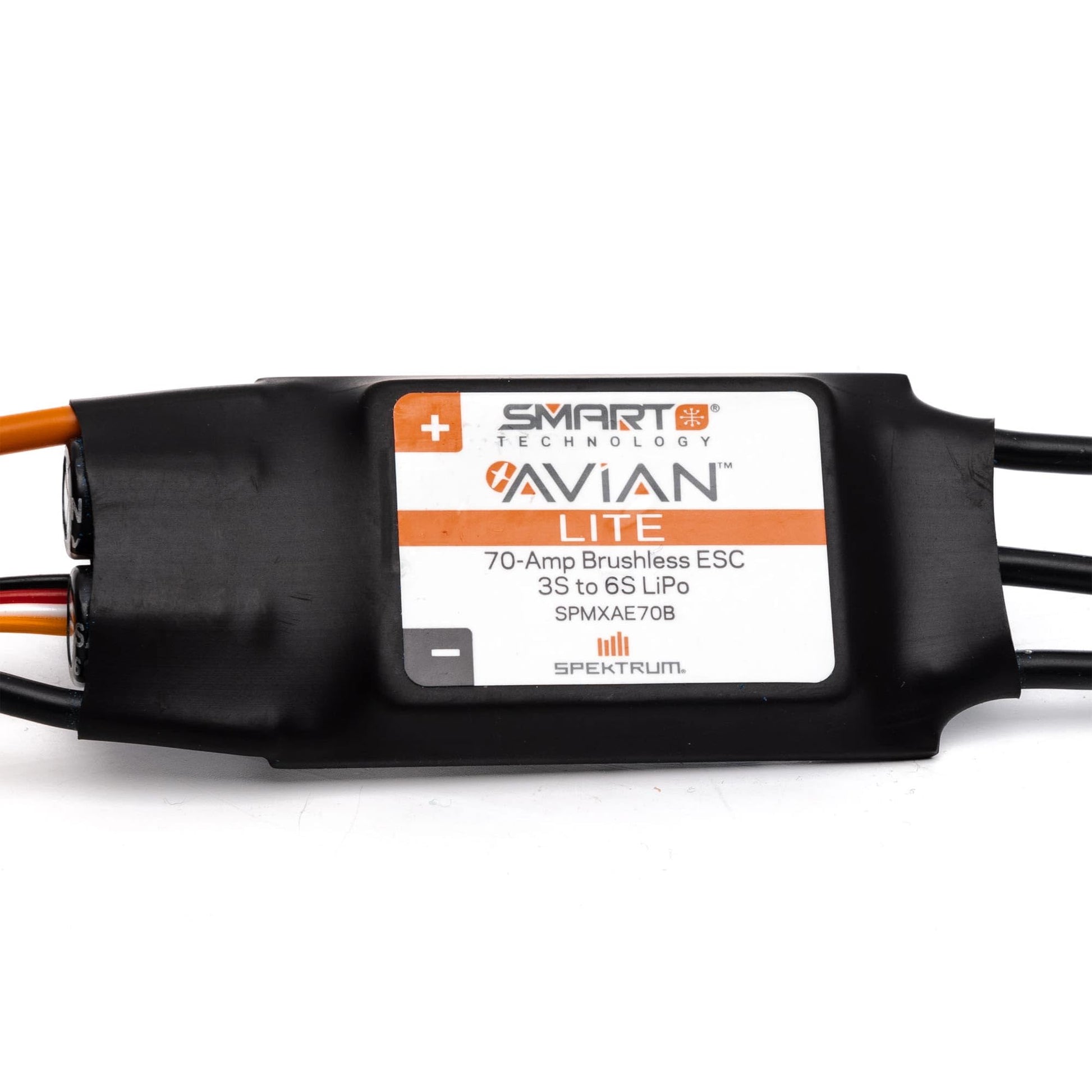 Spektrum Avian 70-Amp Smart Lite Brushless ESC; 3S-6S, IC3, SPMXAE70B