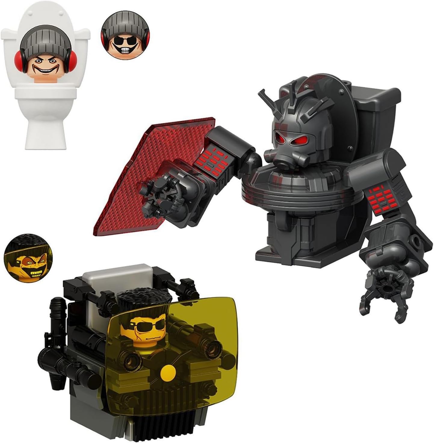 Bentex Toilet G-Man Building Set, Toilet Man Cameraman Game Model Toys Ideas Collectible Building Bricks Birthday Gift for Kids