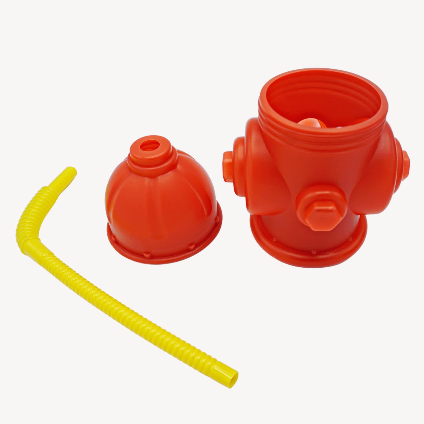 Fire Hydrant Straw Cups With Lids (10 Pack) 12oz - for Paw Dog Party Supplies, Firefighter Birthday Party Favors, Fireman Party