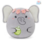 Athionsu 12-Inch Adorable Elephant Plush Toy Flower Crown with Coconut Detail for Toddler Kids and Boys  Great for Bedroom Decor and Cuddling