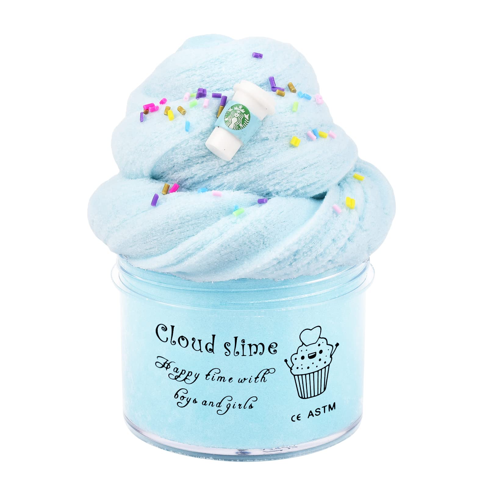 Sky Blue Cloud Slime, Non-Sticky And Putty Slime, Stress Relief Scented Slime Toy For Kids Education, Party Favor And Birthday G