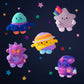 Bumbumz 4.5-Inch Cosmicbumz Plush 5-Pack - Cosmic Shooting Star Sandra, Martian Major, Cosmic Moon Mo, Rocket Ship Rafa, Saturn