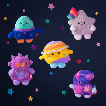 Bumbumz 4.5-Inch Cosmicbumz Plush 5-Pack - Cosmic Shooting Star Sandra, Martian Major, Cosmic Moon Mo, Rocket Ship Rafa, Saturn