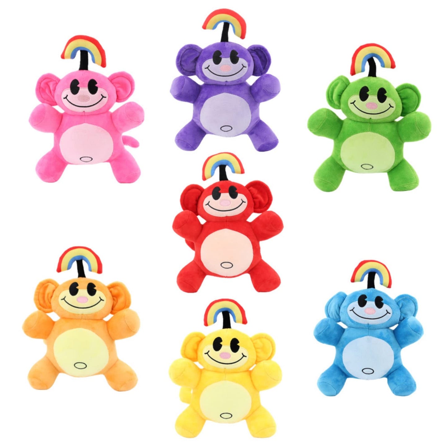 Rainbow Monkey Plush,12' Knd Rainbow Monkey Plushies Peluches Stuffed Animal Doll Toys,Kids Birthday Party Favor Preferred Gift For Holidays,Birthdays (Blue)