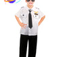 Children Pilot Costume Set Captain Uniform Dress Up For Kids Boys Halloween Cosplay Pretend Role Play Party