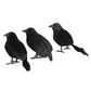 Yumhum 12 Packs Real Feathered Halloween Black Crows, Handmade Realistic Crow With Real Feathers Raven Birds For Yard Tree Garde