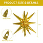 Toniful 4 Pcs 22Inch 4D Huge Gold Star Balloons Explosion Star Mylar Foil Balloons For Party Supplies Backdrop Christmas,New Yea