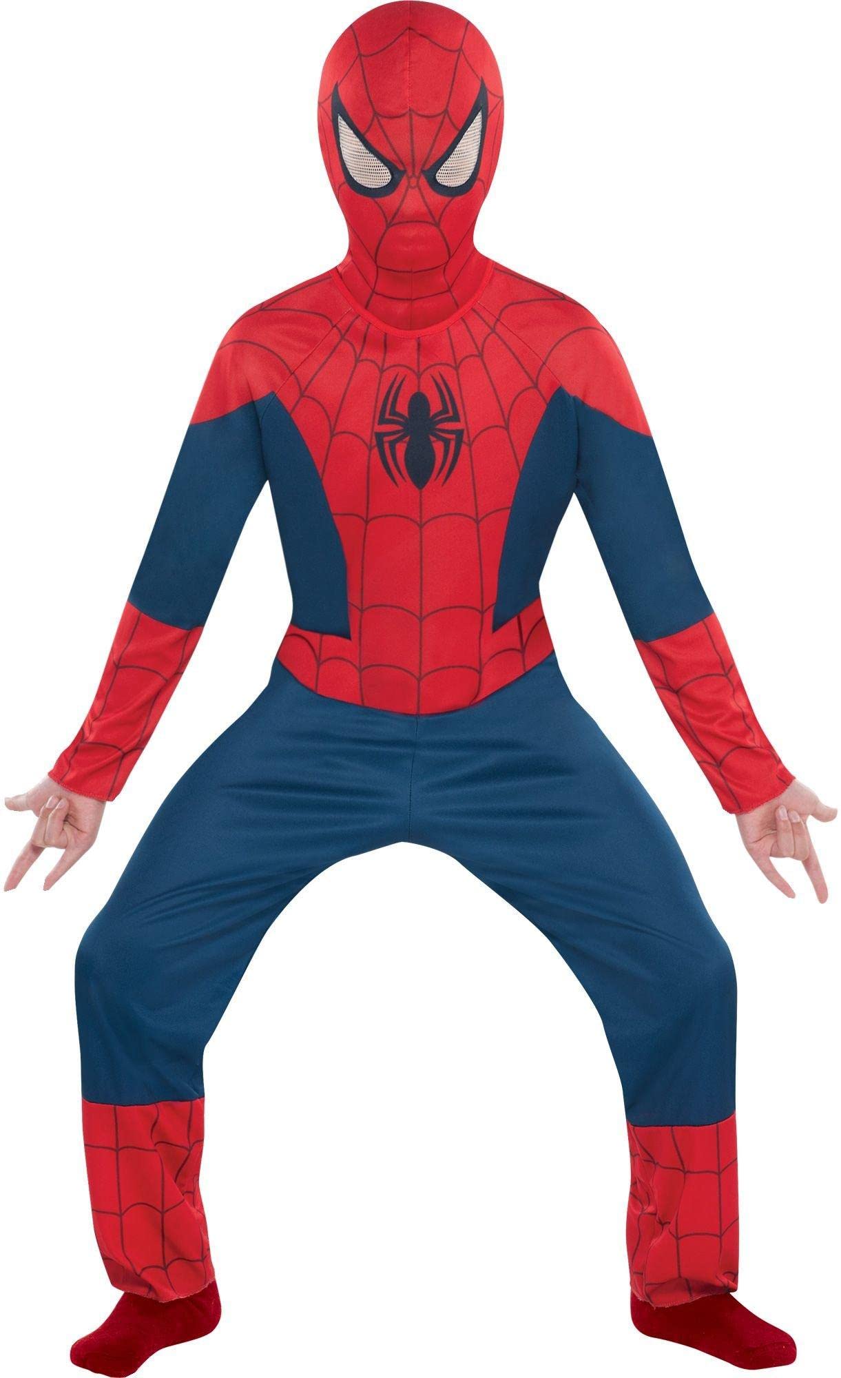 Costumes Usa Spider-Man Costume For Boys, Size Medium, Includes Jumpsuit And Hooded Mask