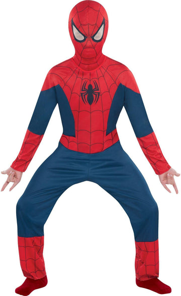Costumes Usa Spider-Man Costume For Boys, Size Medium, Includes Jumpsuit And Hooded Mask