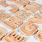Weallbuy Piggy Bank For Kids Personalized A-Z Letter Piggy Bank Wooden Transparent Letter Money Box Decoration Creative Money Ja
