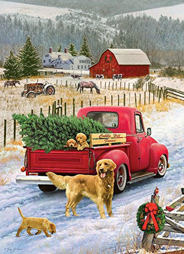 Cobblehill 80127 1000 Pc Christmas On The Farm Puzzle, Various