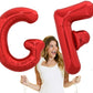 Toniful 40 Inch Large Bright Red Letter Balloons A-Z, Giant Jumbo Helium Foil Mylar Big Letter G Balloons For Birthday Party Ann