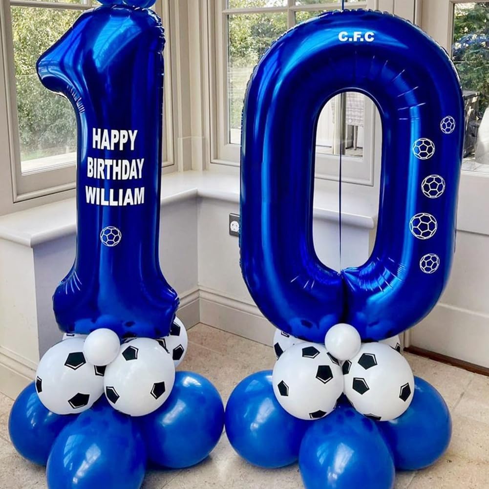 BBPOOL Navy Blue 60 Balloon Numbers - 40 Inch Large Foil Mylar Balloons for Birthday Party & Anniversary Decorations