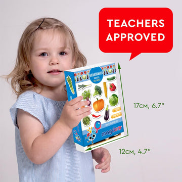 Magdum 25 Fridge Magnets For Toddlers - Vegetable Kids Magnets For Fridge - Toddler Magnets For Refrigerator - Magnetic Animals - Fridge Magnets For Kids - Animal Magnets - Toddler Fridge Magnets