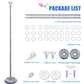 Gimcalo Balloon Column Stand Kit Set Of 2, 7Ft Height Adjustable Balloon Arch Kit, Metal Telescopic Pillar Balloon Stand, Birthday Party, Graduation, Wedding Christmas Decorations