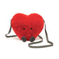 Jellycat Amuseables Heart Plush Crossbody Bag, 7 Fun & Unique Shoulder Purse for Kids and Adults