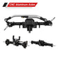 Injora +4Mm Aluminum Front And Rear Axles With Lay Down Servo Mount & Link For 1/18 Trx4M Rc Upgrade